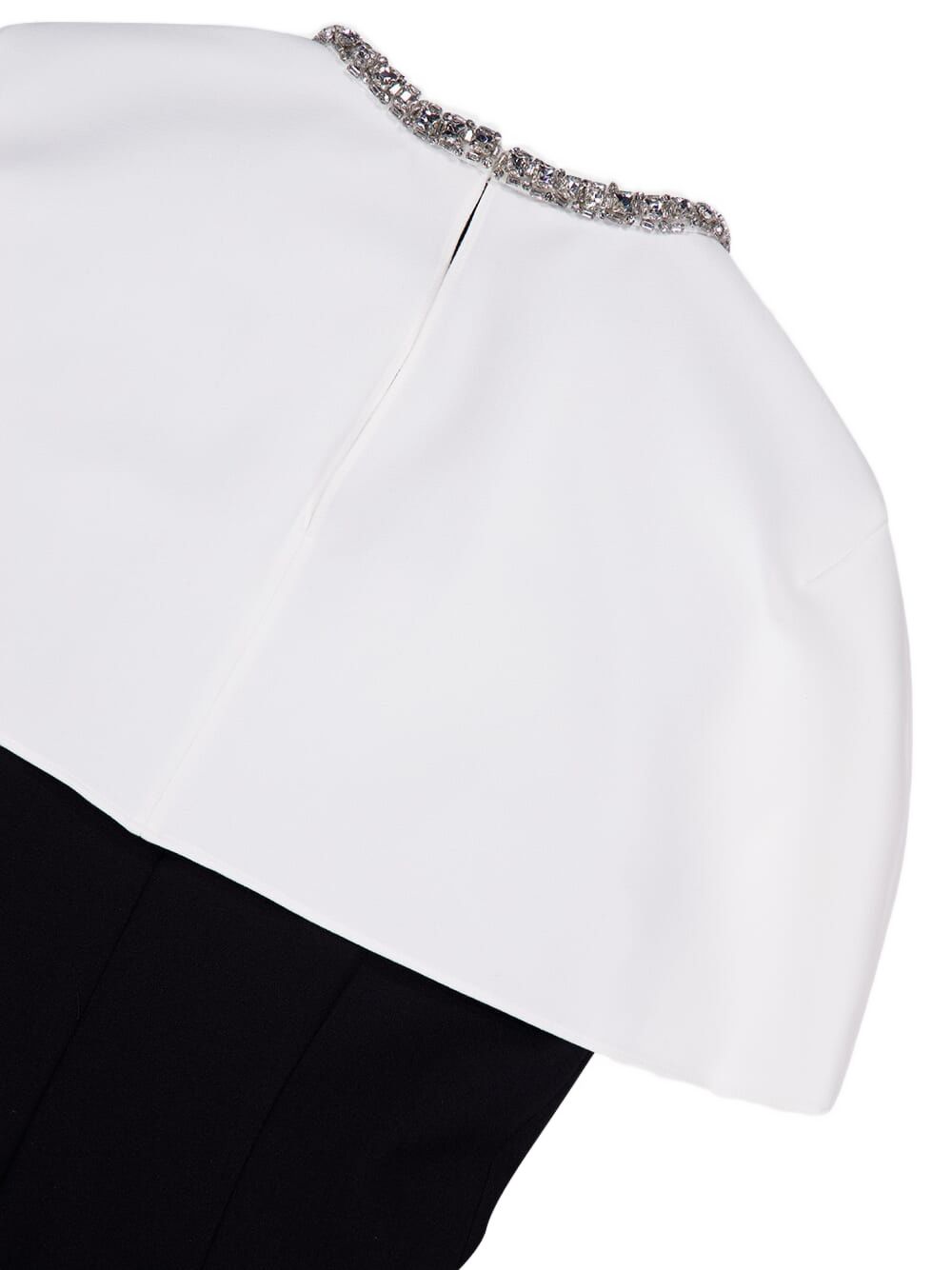 Abito midi con decorazione in nero e bianco - donna 
