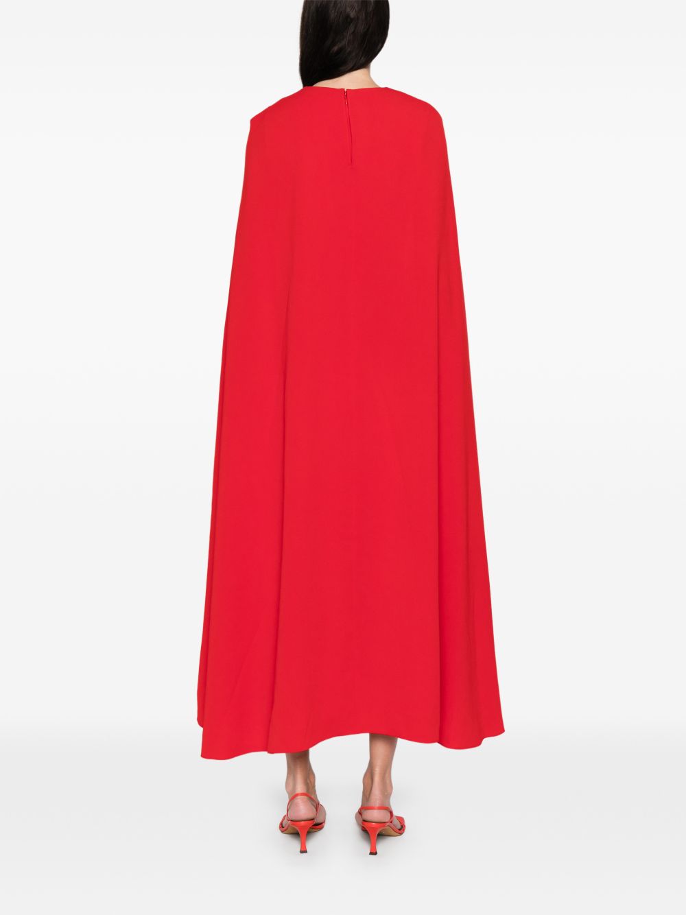 Abito lungo con mantella  in rosso Roland mouret - donna 