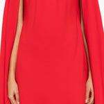 Abito con maniche a mantella in rosso Roland mouret - donna 