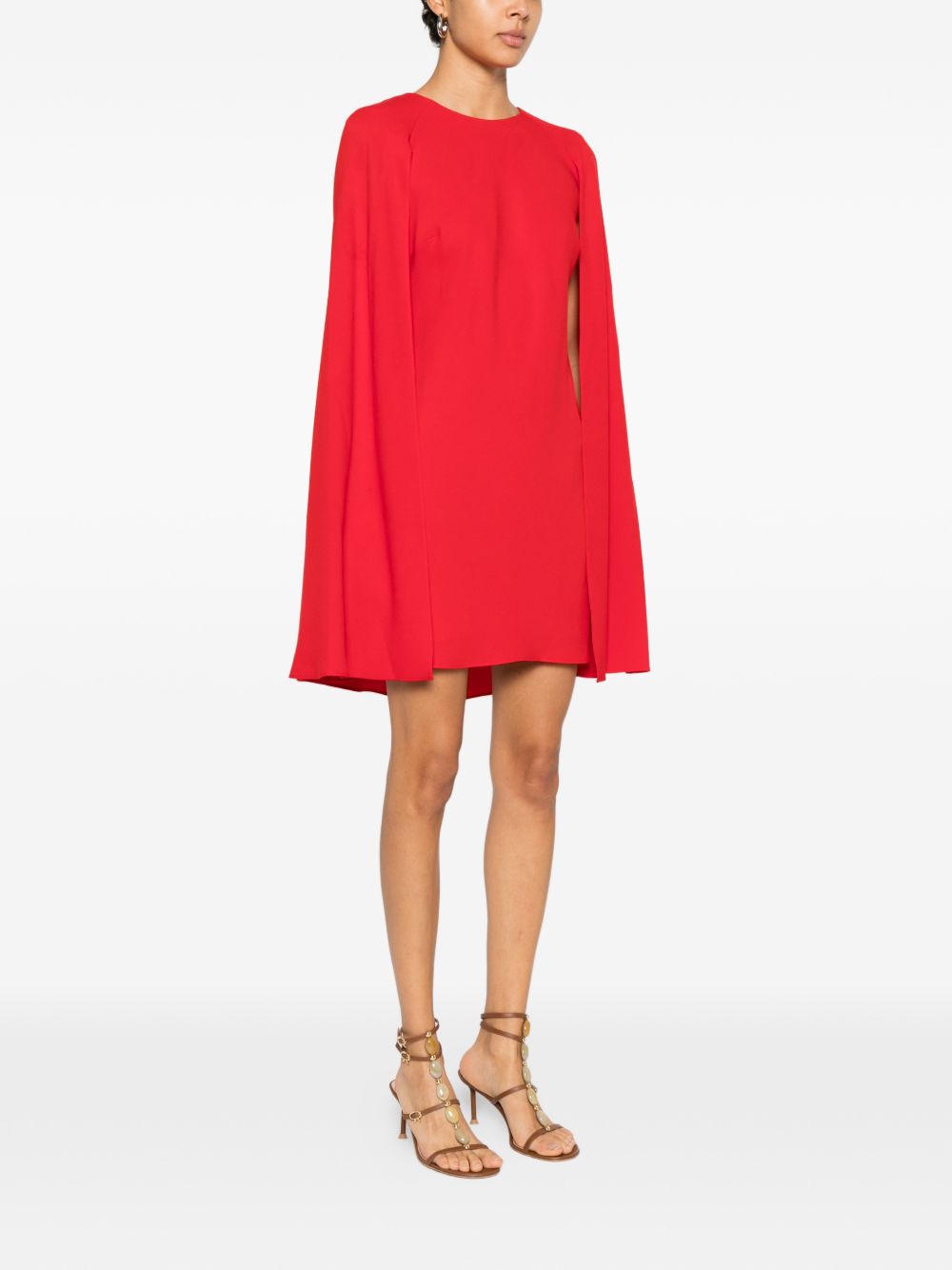 Abito con maniche a mantella in rosso Roland mouret - donna 