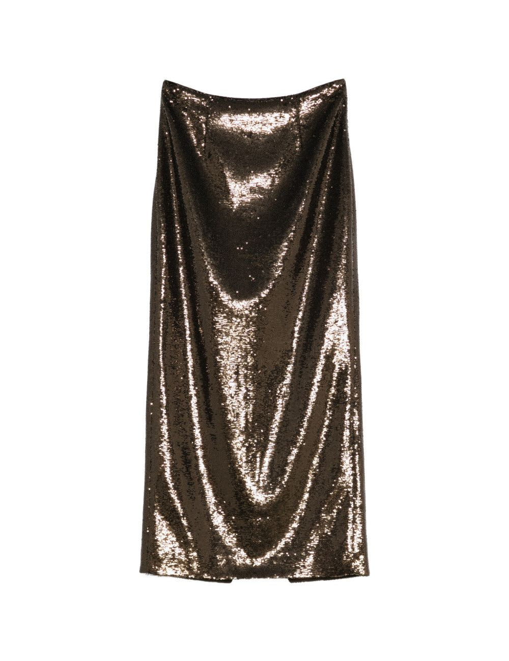 Gonna midi con paillettes in marrone Roland Mouret - donna 