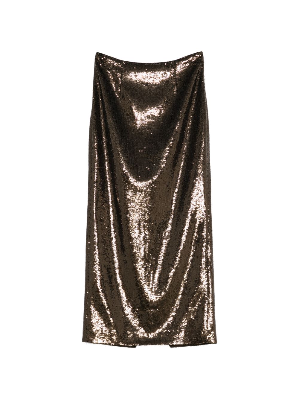 Gonna midi con paillettes in marrone Roland Mouret - donna 