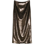 Gonna midi con paillettes in marrone Roland Mouret - donna 