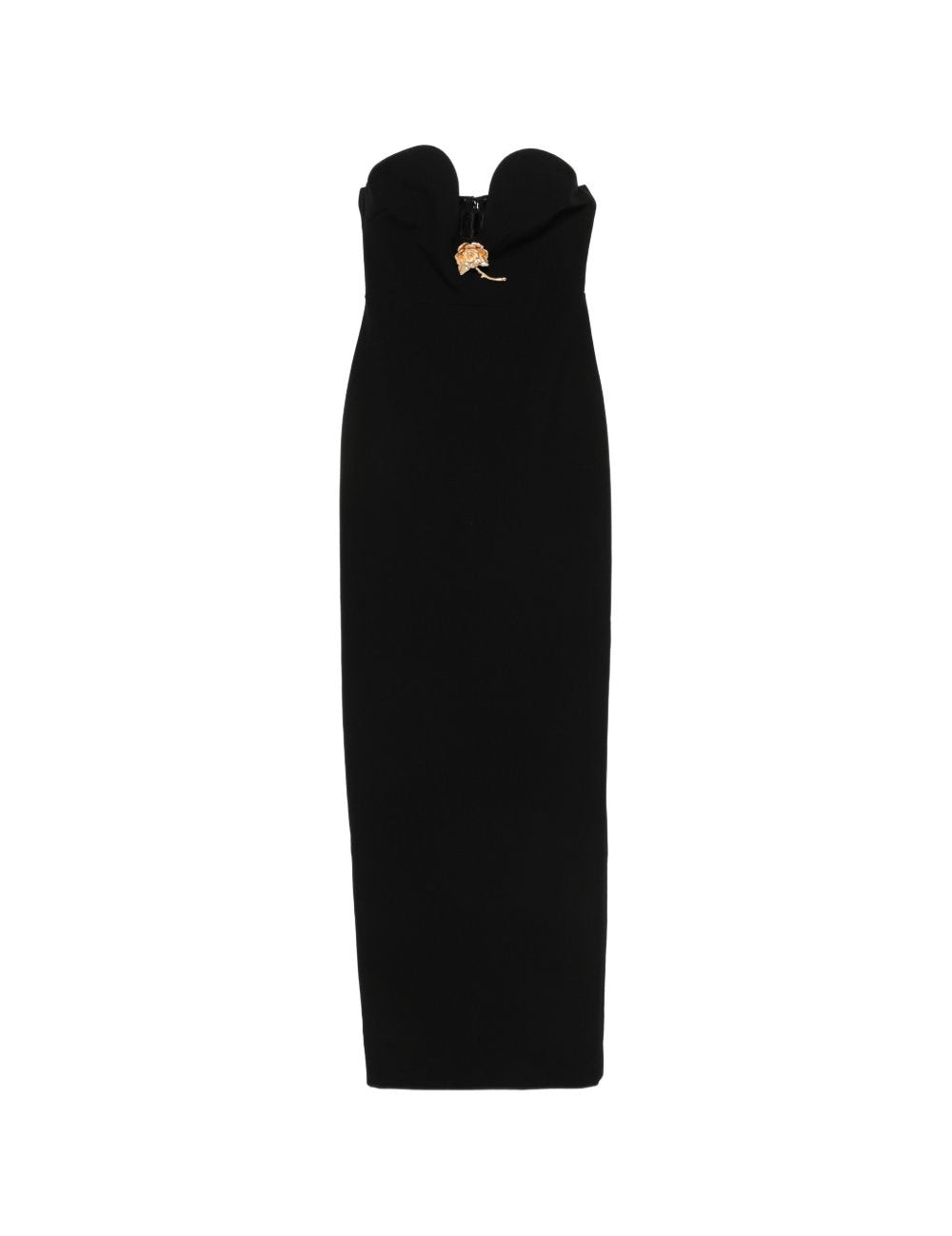 Abito lungo con scollo a cuore in nero Roland Mouret - donna 