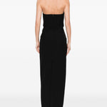 Abito lungo con scollo a cuore in nero Roland Mouret - donna 