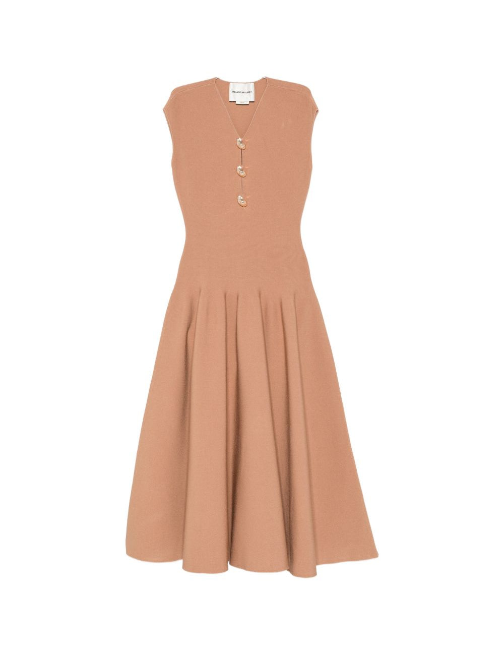 Abito midi con desigh svasato in marrone Roland mouret - donna 