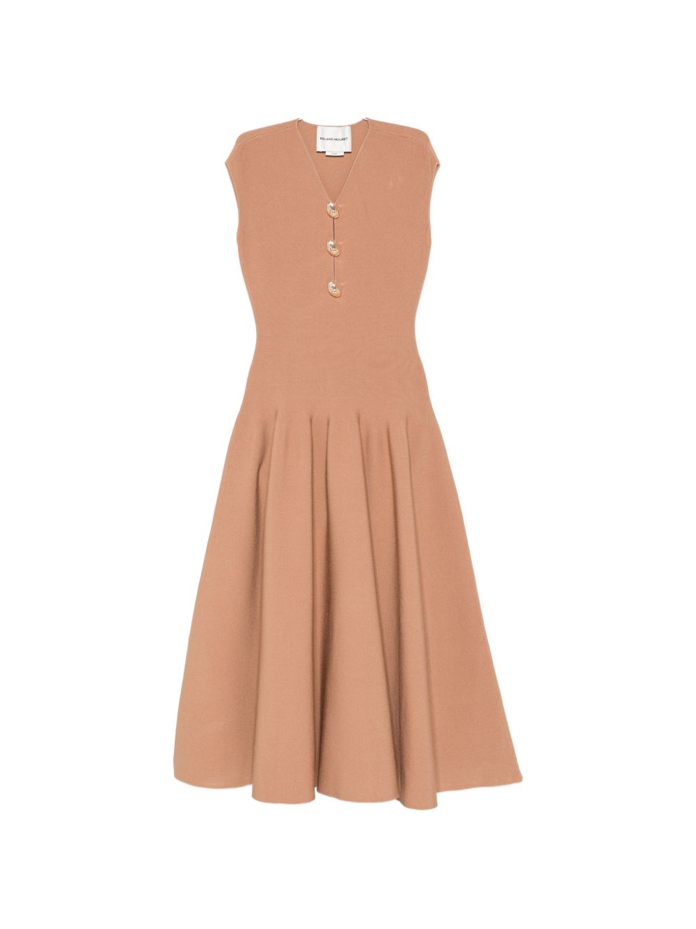 Abito midi con desigh svasato in marrone Roland mouret - donna 
