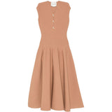 Abito midi con desigh svasato in marrone Roland mouret - donna 