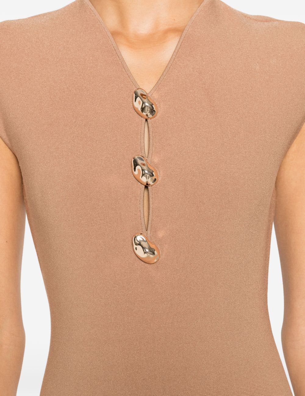 Abito midi con desigh svasato in marrone Roland mouret - donna 