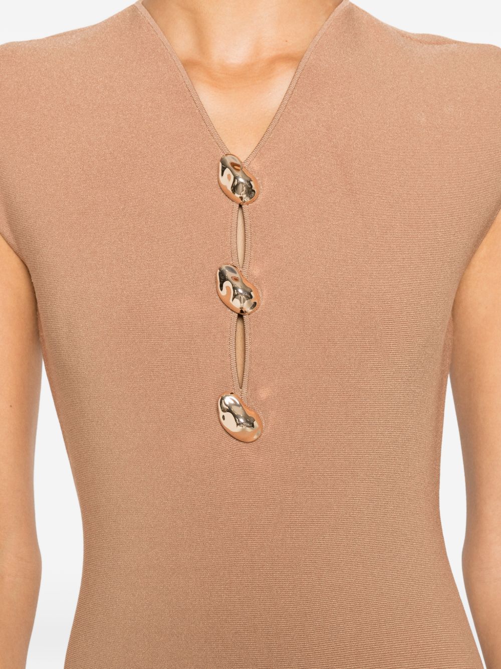 Abito midi con desigh svasato in marrone Roland mouret - donna 