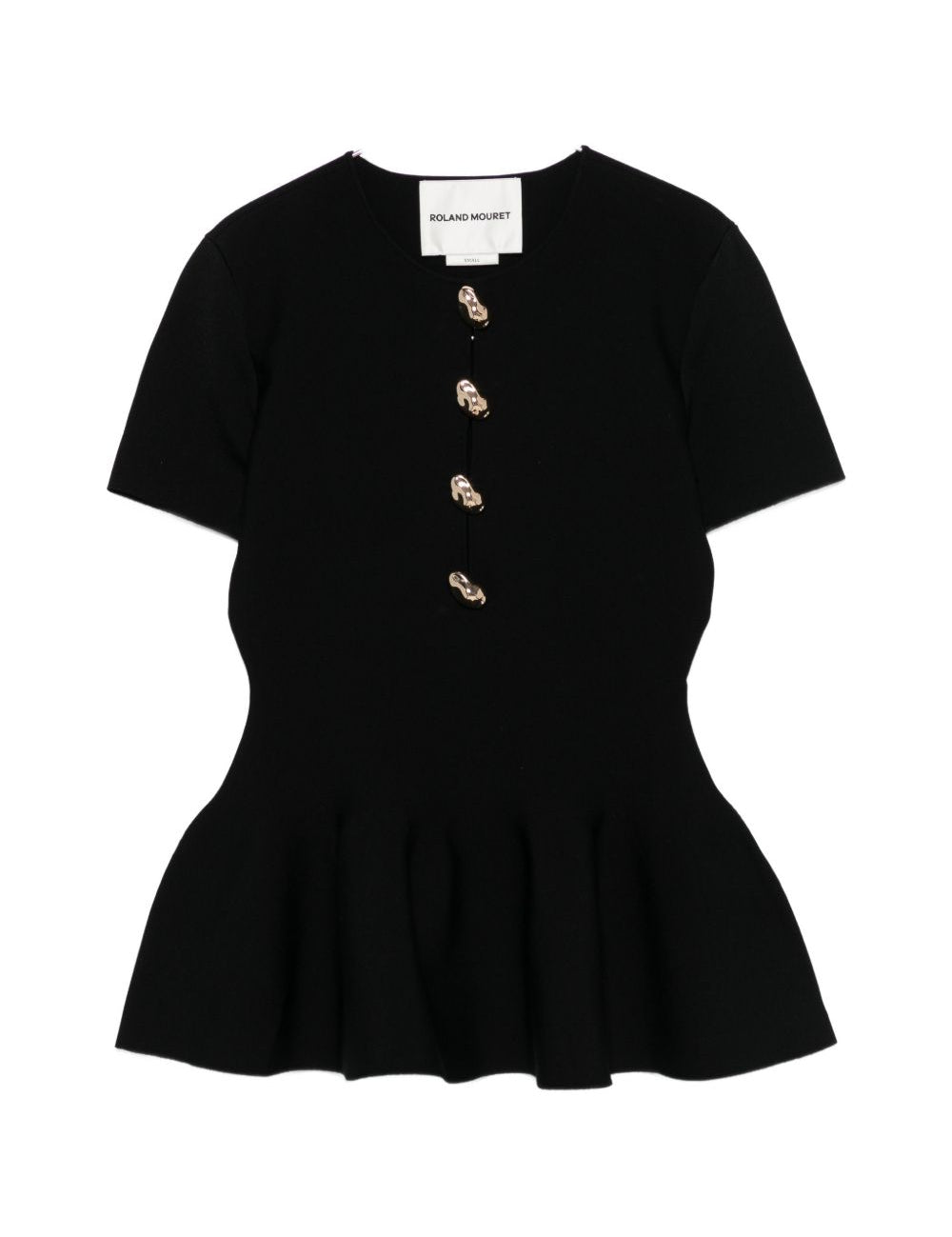Top con bottoni in nero Roland mouret - donna 