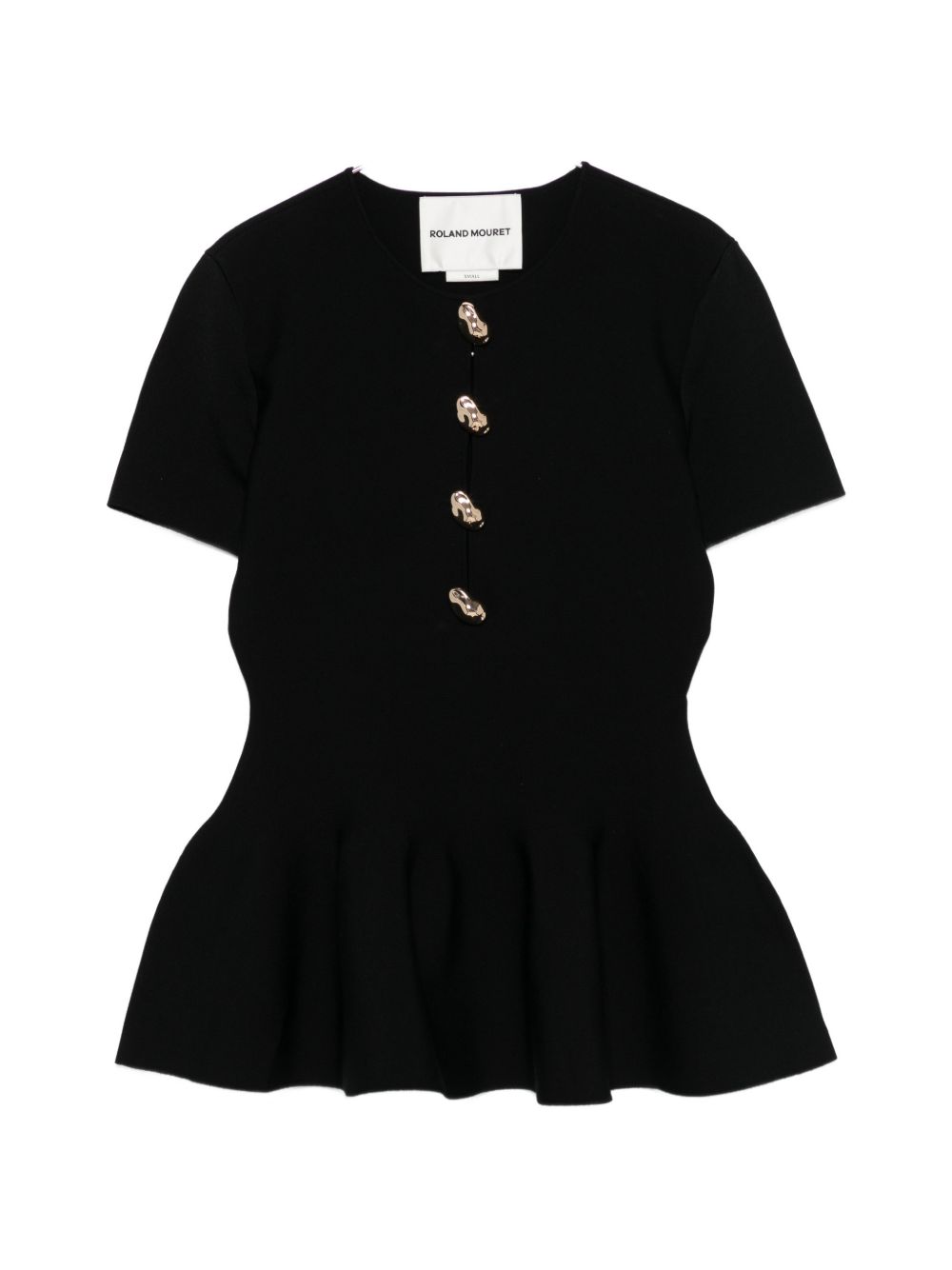 Top con bottoni in nero Roland mouret - donna 