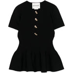 Top con bottoni in nero Roland mouret - donna 