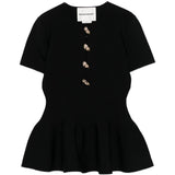 Top con bottoni in nero Roland mouret - donna 
