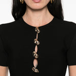 Top con bottoni in nero Roland mouret - donna 