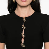 Top con bottoni in nero Roland mouret - donna 