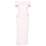 Abito midi con scollo a barca in rosa chiaro Roland Mouret - donna 