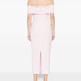 Abito midi con scollo a barca in rosa chiaro Roland Mouret - donna 