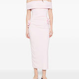 Abito midi con scollo a barca in rosa chiaro Roland Mouret - donna 