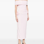 Abito midi con scollo a barca in rosa chiaro Roland Mouret - donna 