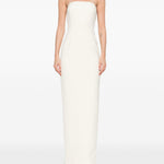 Abito lungo con piume in giallo Roland Mouret - donna 