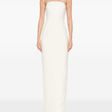 Abito lungo con piume in giallo Roland Mouret - donna 