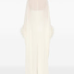 Abito lungo con piume in giallo Roland Mouret - donna 