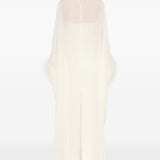 Abito lungo con piume in giallo Roland Mouret - donna 