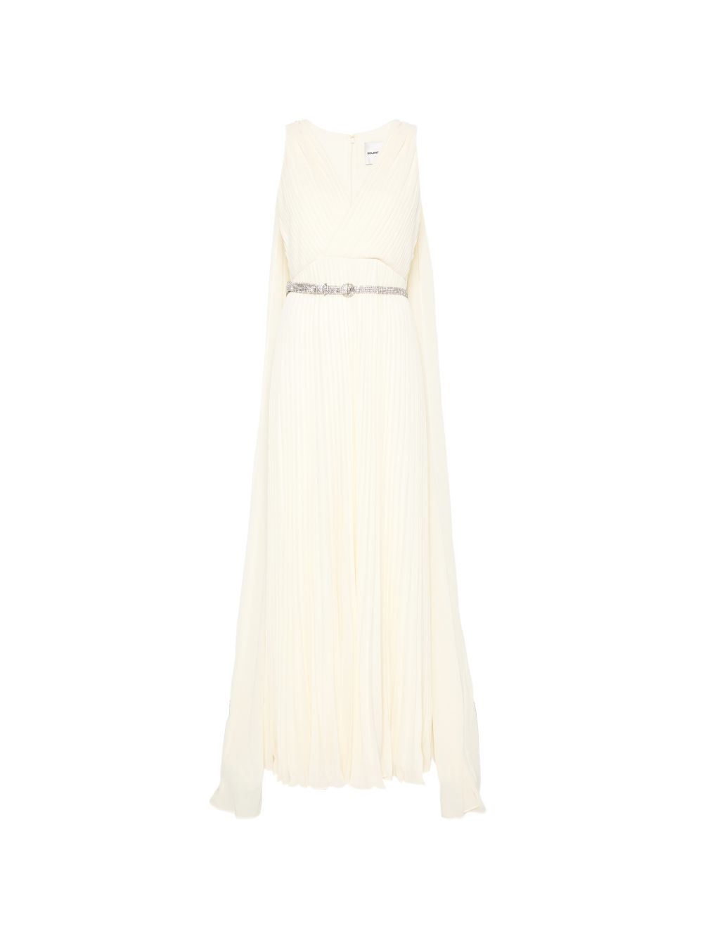 Abito lungo con scollo a V in giallo chiaro Roland Mouret - donna 