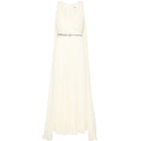 Abito lungo con scollo a V in giallo chiaro Roland Mouret - donna 