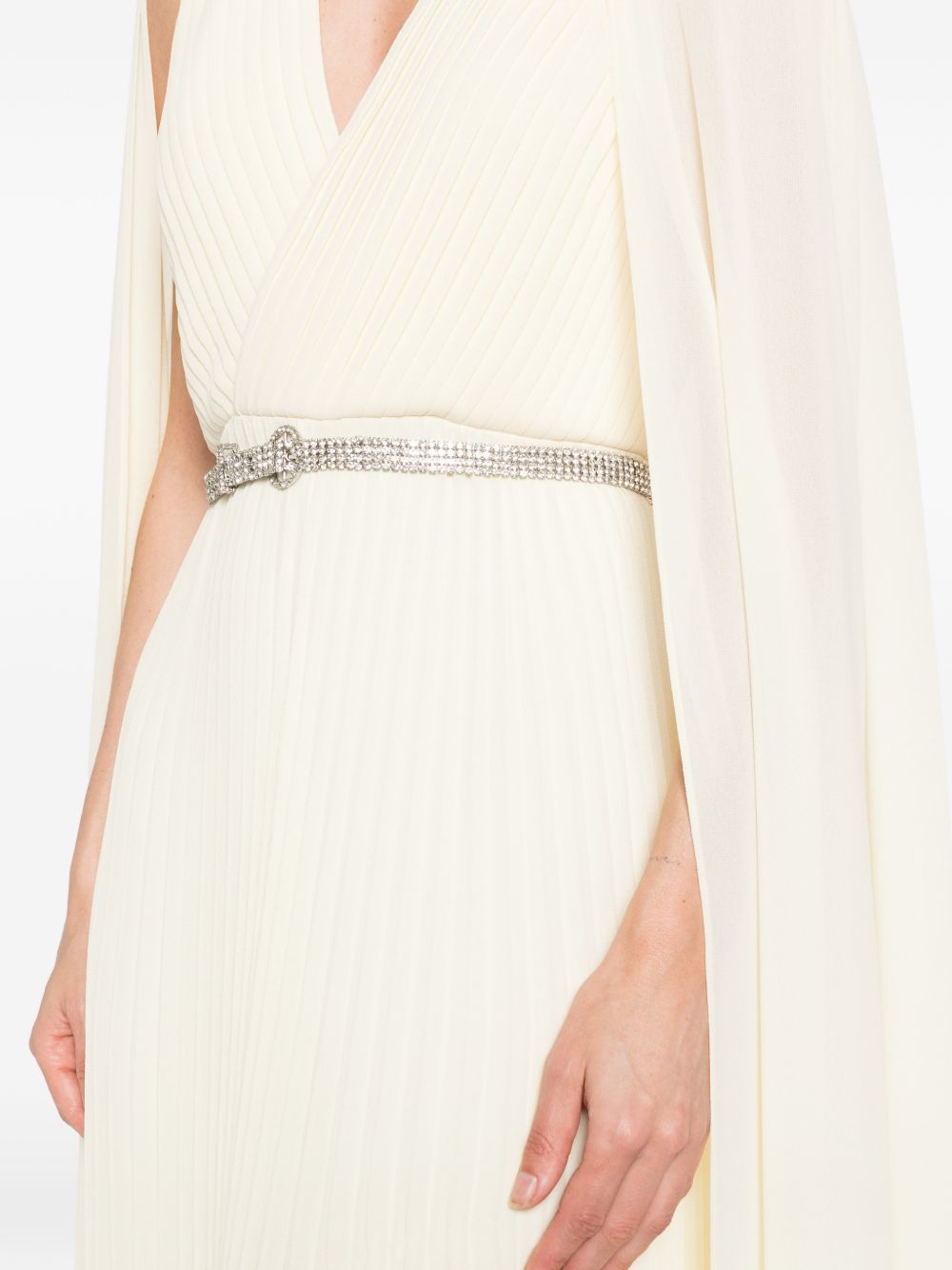Abito lungo con scollo a V in giallo chiaro Roland Mouret - donna 