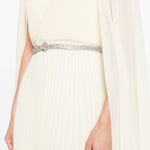 Abito lungo con scollo a V in giallo chiaro Roland Mouret - donna 