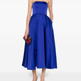 Abito midi con gonna svasata in blu Roland Mouret - donna 