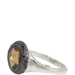 Anello olax con quarzo e diamanti neri Rosamaria - donna 