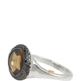 Anello olax con quarzo e diamanti neri Rosamaria - donna 