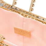 Borsa a mano con cristalli e perle holli in rosa Rosantica - donna 