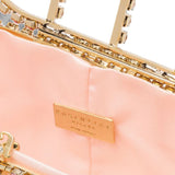 Borsa a mano con cristalli e perle holli in rosa Rosantica - donna 