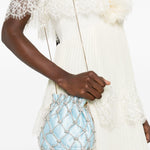 Borsa Selene Capri con cristalli in blu Rosantica - donna<BR/><BR/> 
