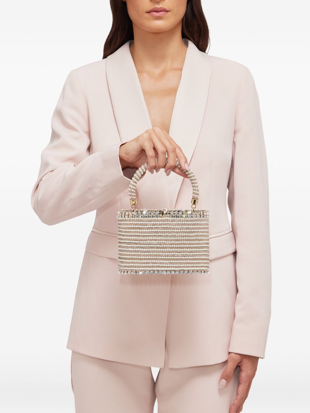 Borsa con cristalli Holli Libellula in oro rosa Rosantica - donna 