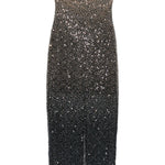 Abito midi con paillettes in nero Rotate - donna 