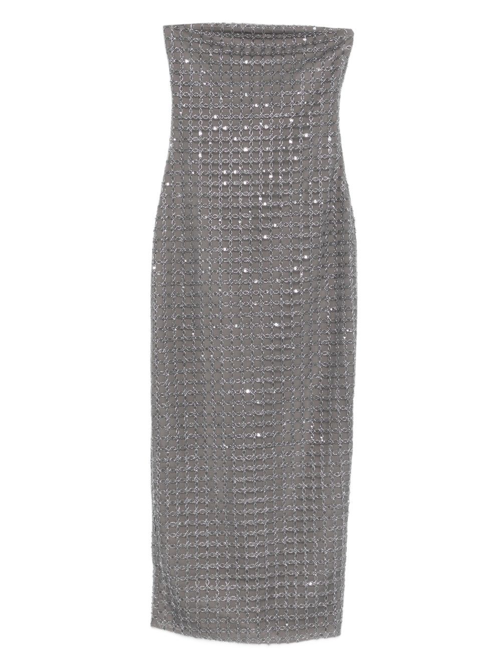 Abito lungo con decorazione in grigio Rotate - donna 
