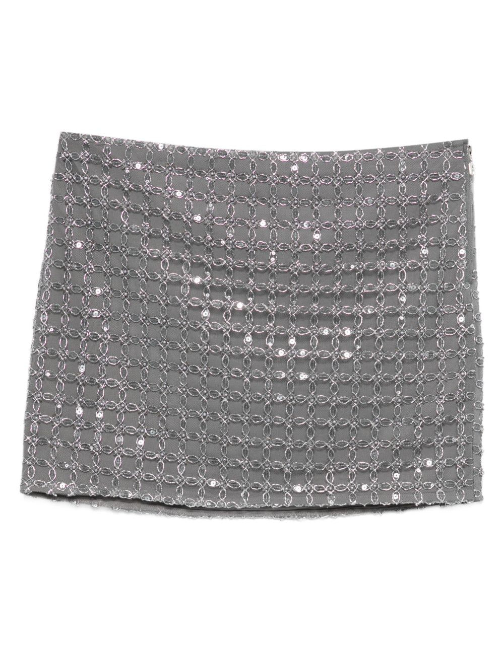 Minigonna con decorazione in grigio Rotate - donna 