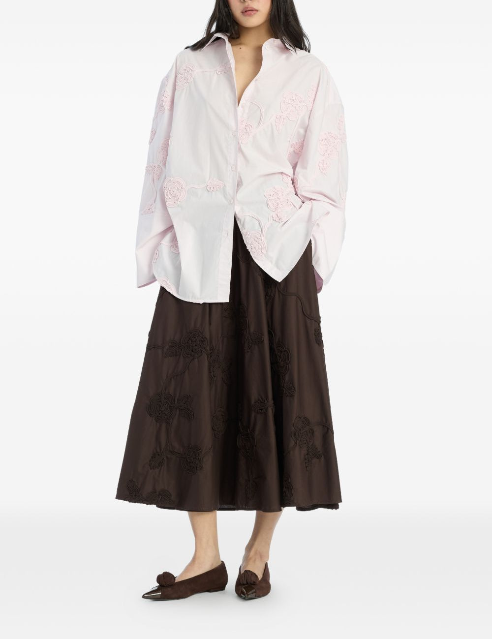 Camicia oversize in rosa Rotate - donna 