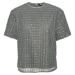 T-shirt con decorazione in grigio Rotate - donna 