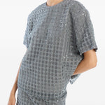 T-shirt con decorazione in grigio Rotate - donna 
