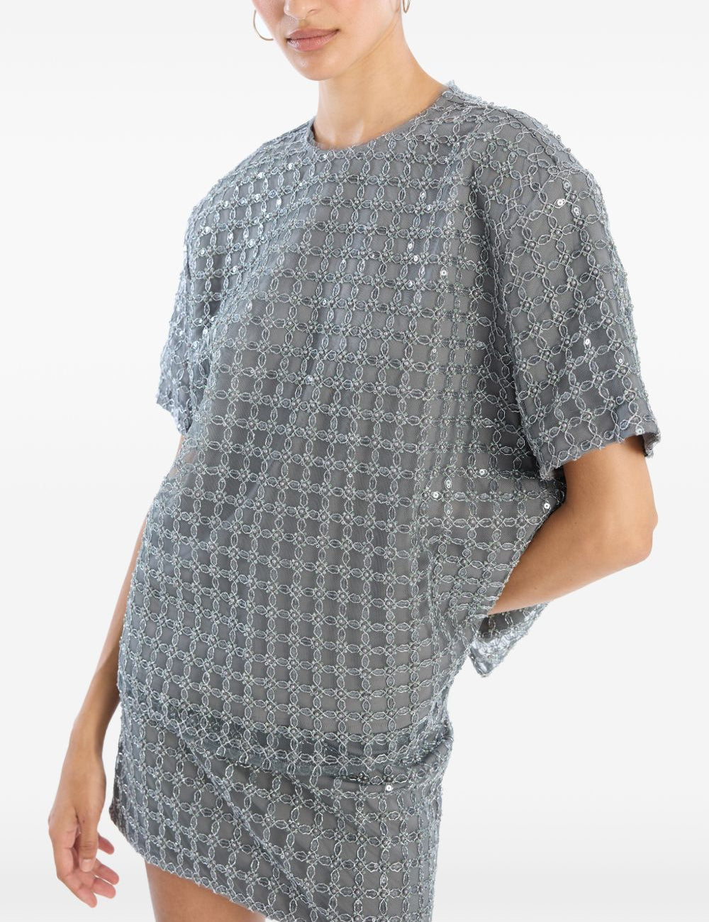 T-shirt con decorazione in grigio Rotate - donna 