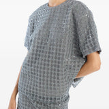T-shirt con decorazione in grigio Rotate - donna 