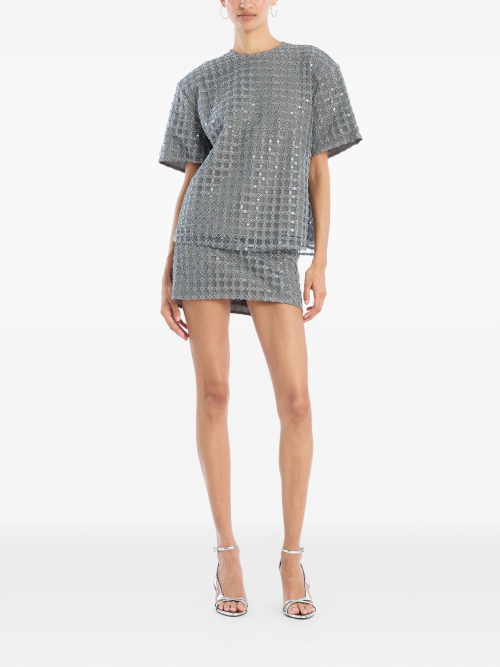 T-shirt con decorazione in grigio Rotate - donna 