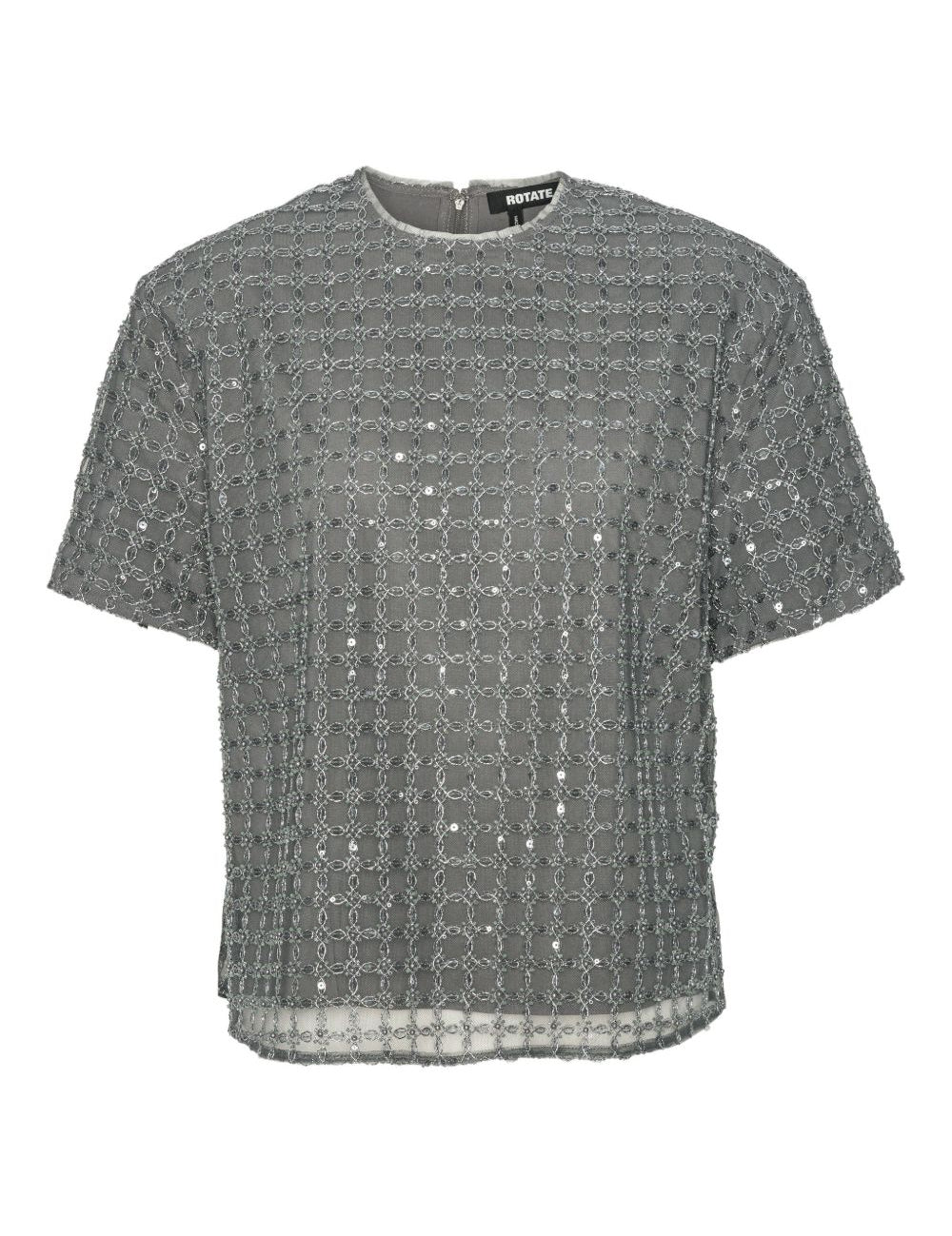 T-shirt con decorazione in grigio Rotate - donna 