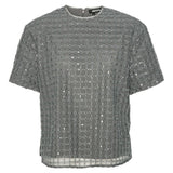 T-shirt con decorazione in grigio Rotate - donna 